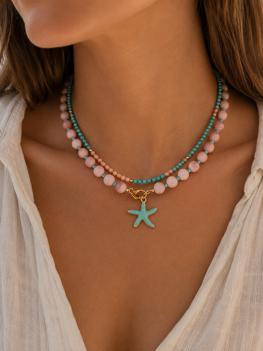 Collana vetro stella marina
